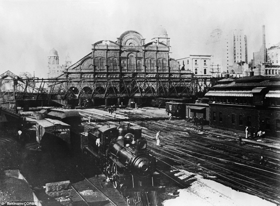 Grand Central Station rail yards, 1890s