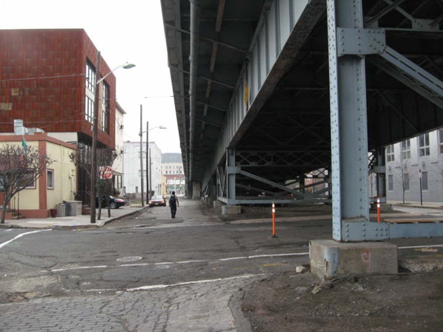 Pedestrian Conditions Under 14th Street Viaduct at Grand Street, Hoboken, before replacement
