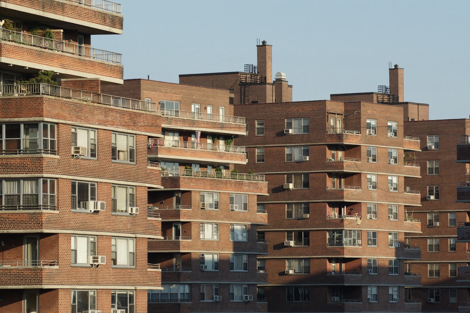 East River Houses from rooftop, 550 Grand Street