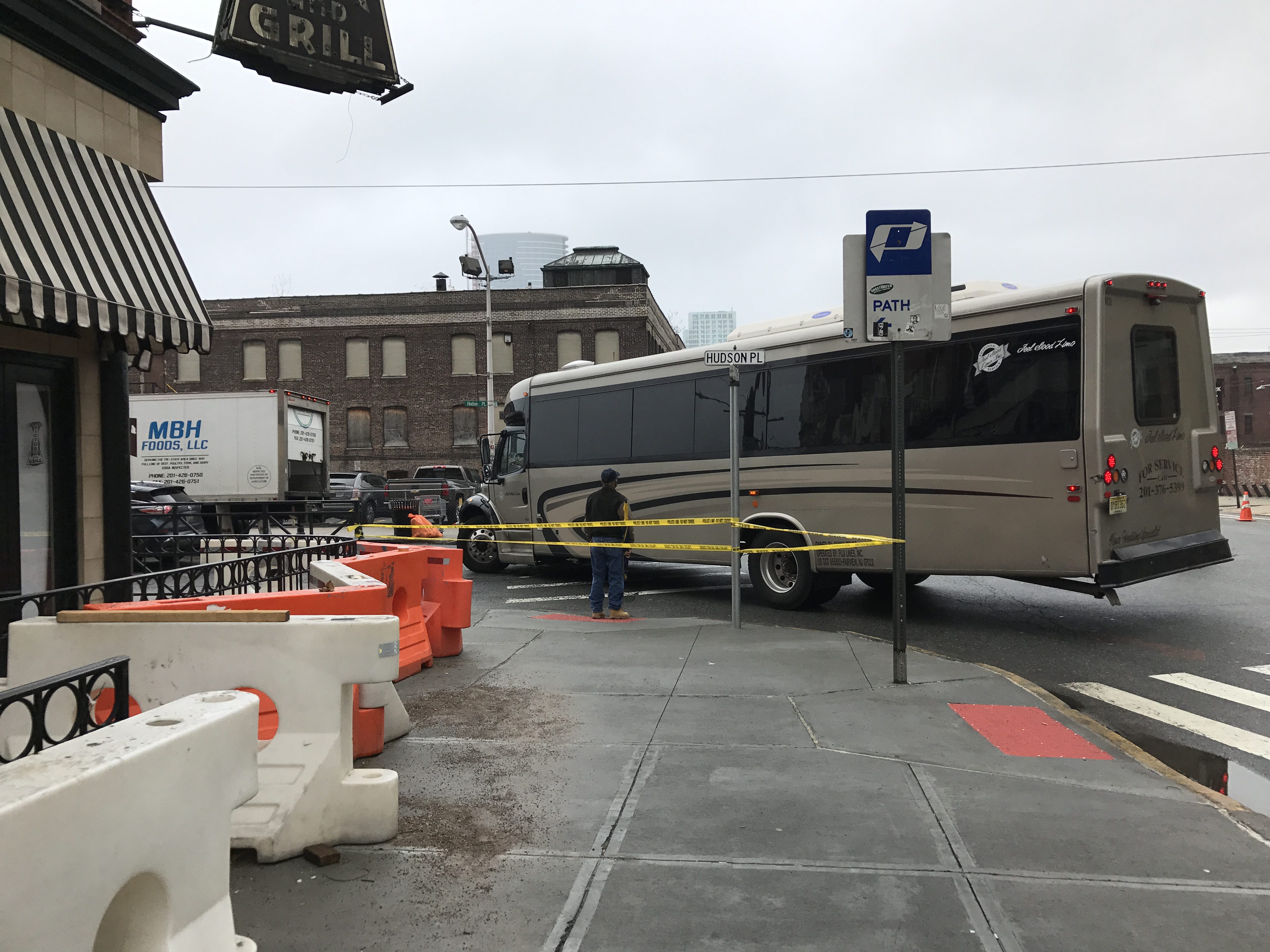 Dangerous crosswalk at Hudson Place, Hoboken