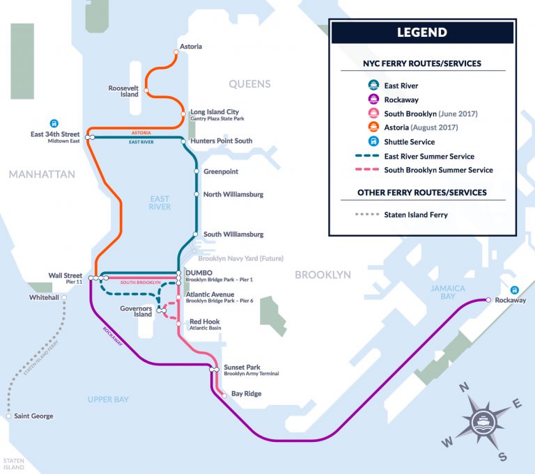 NYC Ferry Map 2017 - Stewart Mader