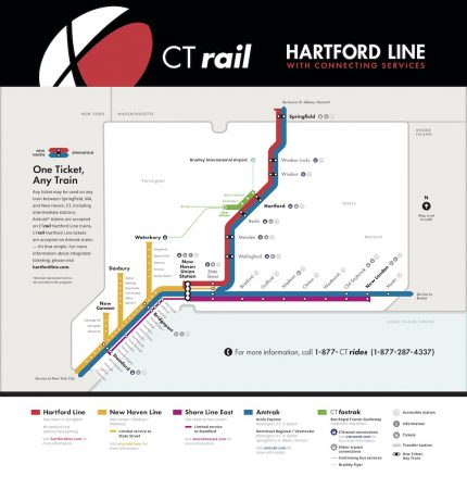 CT Rail Hartford Line Service Map - Stewart Mader